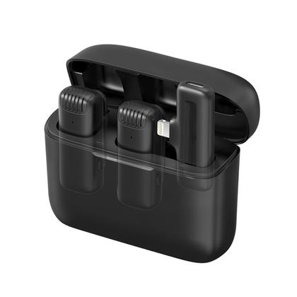Imagem de Microfone Lapela Sem Fio Duplo Profissional Compatível iPhone XR 11 12 13 e 14