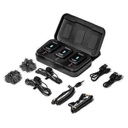 Imagem de Microfone Lapela Sem Fio Duplo Saramonic Para Câmeras, Computador e Smartphones - Blink500 ProX B2R