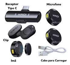 Imagem de Microfone Lapela Sem fio Duplo Wireless Tipo C Para Smartphones  KAIDI Código hed2jgcdfgKAIDI