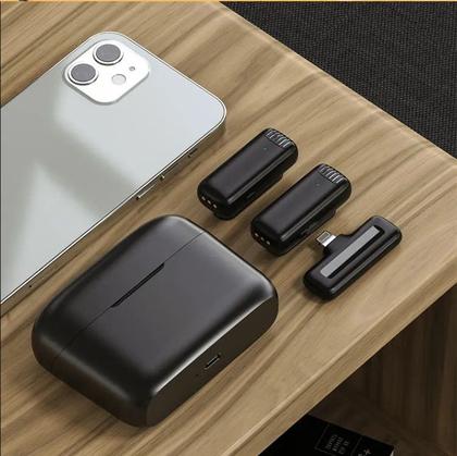 Imagem de Microfone Lapela Sem Fio e Alto-Falante Bluetooth Tipo C J13