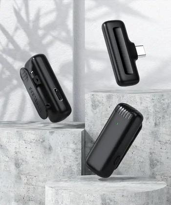 Imagem de Microfone Lapela Sem Fio e Alto-Falante Bluetooth Tipo C J13