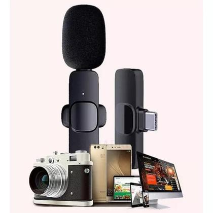 Imagem de Microfone Lapela Sem Fio Plug USB C