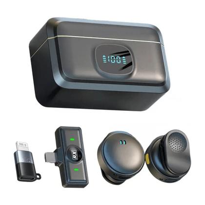 Imagem de Microfone Lapela Wireless Anti Ruído compativel com Lightning / Tipo-c