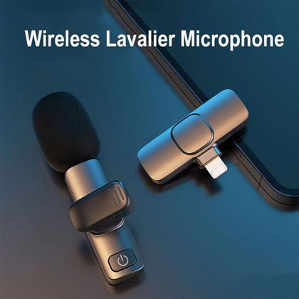 Imagem de Microfone Lapela Wireless Sem fio para Iphone Ipad Lightning Plug In Play