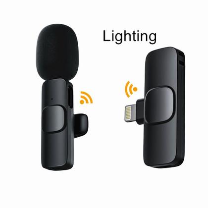 Imagem de Microfone Lapela Wireless Sem fio para Iphone Ipad Lightning Plug In Play