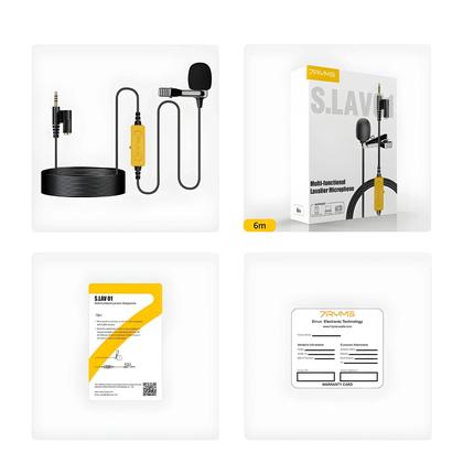 Imagem de Microfone Lavalier Omnidirecional Portátil De 6m Para iPhone, Android, iPad E Câmera DSLR 7Ryms