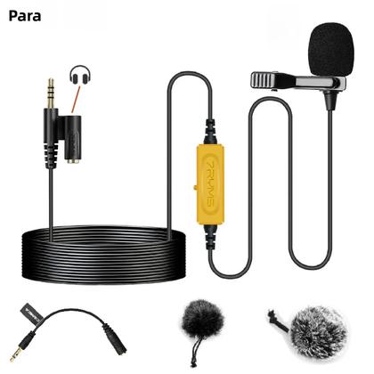 Imagem de Microfone Lavalier Omnidirecional Portátil De 6m Para iPhone, Android, iPad E Câmera DSLR 7Ryms