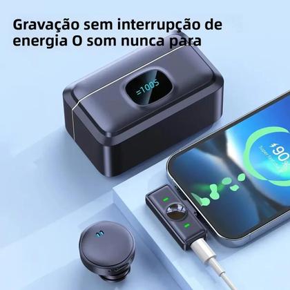 Imagem de Microfone Lavalier Sem Fio Com Clipe Magnético Para iPhone, iPad, Android Tipo-C, Gravação De Jogos