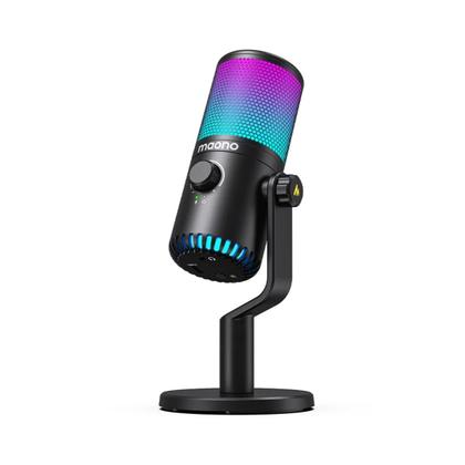 Imagem de Microfone Maono DM30 Gamer RGB USB Preto  Ideal para Jogos, Lives, Podcasts e Aulas Online