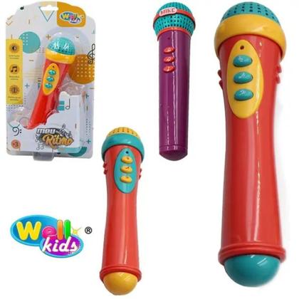 Imagem de Microfone Musical Infantil Meu Ritmo Com Luz e Som a Pilha