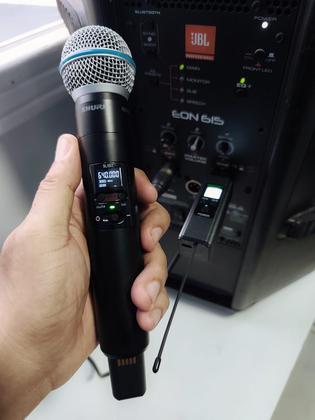 Imagem de Microfone Original SLXD2 PartyBox UHF Sem Fio Duplo Receiver Recarregável Tipo C 50 Metros