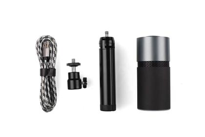 Imagem de Microfone p/ Live,YouTube,2 padrões polares,USB-C,96 KHz,24 bits,c/ suporte