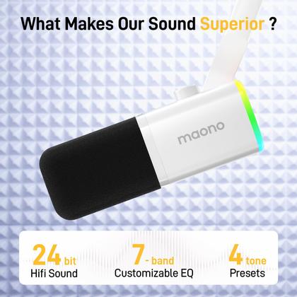 Imagem de Microfone para jogos MAONO PD100X USB XLR Dynamic White