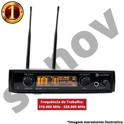 Imagem de Microfone profissional sem fio kadosh k1501m 1764 frequências