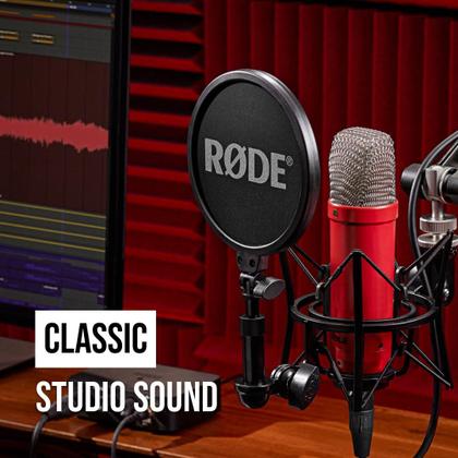 Microfone Rode NT1 Signature Series com Acessórios Vermelhos