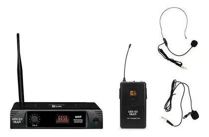 Imagem de Microfone s/fio uhf digital 30 canais dylan udx-03 headset ou lapela