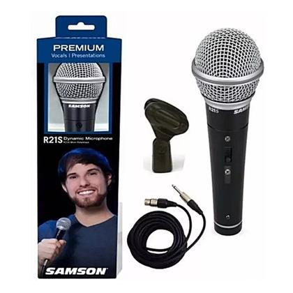 Imagem de Microfone Samson R21S c/ chave On-Off + Cabo P10 XLR 3,5m