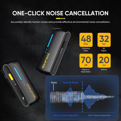 Imagem de Microfone sem fio 7RYMS iRay DW40 de 4 canais para câmeras