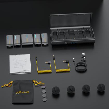 Imagem de Microfone sem fio 7RYMS iRay DW40 de 4 canais para câmeras