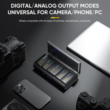 Imagem de Microfone sem fio 7RYMS iRay DW40 de 4 canais para câmeras