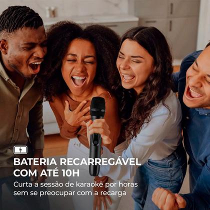 Imagem de Microfone Sem Fio Aiwa Preto Wireless C/2 Mic Bivolt