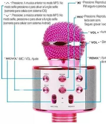 Imagem de Microfone Sem Fio Bluetooth Karaoke Youtuber Reporter Usb