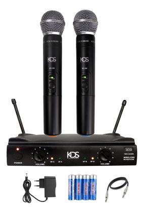 Imagem de Microfone Sem Fio Duplo De Mão Uhf Kdsw-382m Profissional