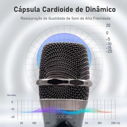 Imagem de Microfone Sem Fio Duplo Profissional Dinâmico Alta Qualidade Recarregável com Excelência sonora