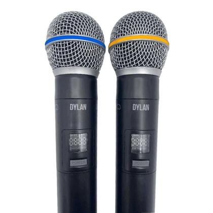 Imagem de Microfone Sem Fio Duplo UHF Dylan DW-602 MAX + Case