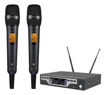 Imagem de Microfone Sem Fio Dylan D8000s Duplo UHF Dinâmico Cardióide Profissional