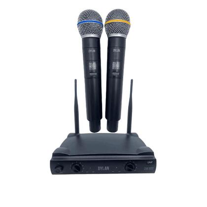 Imagem de Microfone sem fio dylan dw602 max uhf c/2 microfones bastao