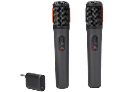 Microfone Sem Fio JBL PartyBox Wireless Mic, Kit com 2 Unidades, Conexão UHF - 28913769