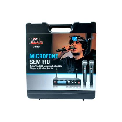 Imagem de Microfone Sem fio JWL profissional duplo mais pedestal