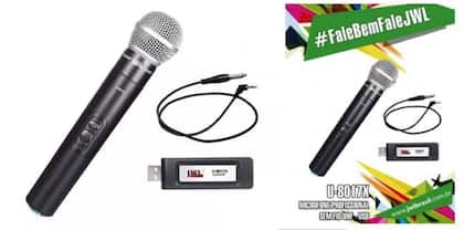 Imagem de Microfone sem fio JWL UHF - USB  U-8017X 