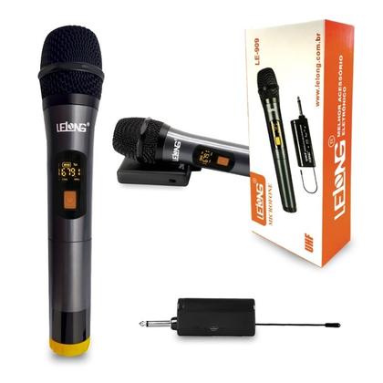 Imagem de Microfone Sem Fio Profissional UHF Digital Certificado Anatel Palestras Igrejas Reuniões Música Eventos Karaokê