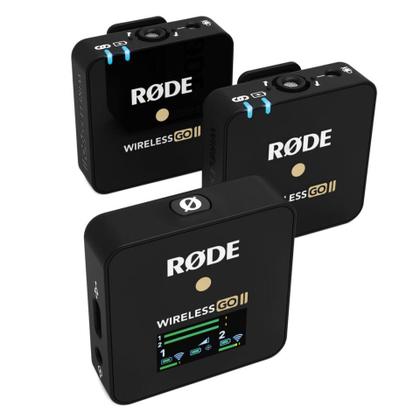 Imagem de Microfone Sem Fio Rode Wireless Go Ii Duplo + Cabos + Estojo