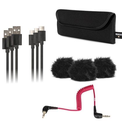 Imagem de Microfone Sem Fio Rode Wireless Go Ii Duplo + Cabos + Estojo