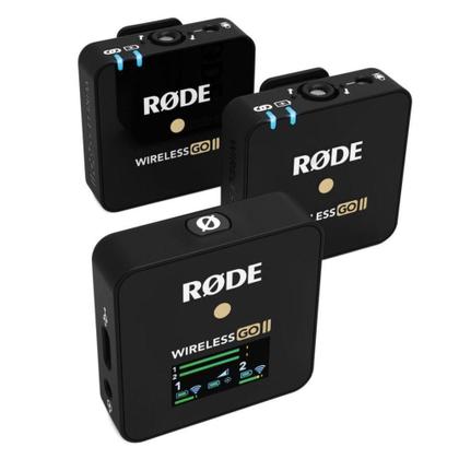 Imagem de Microfone Sem Fio Rode Wireless Go Ii Duplo + Cabos + Estojo