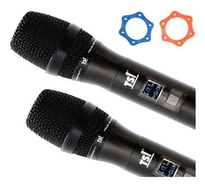 Imagem de Microfone Sem Fio Tsi Br 7000 Uhf Digital Duplo Mão 300 Canais