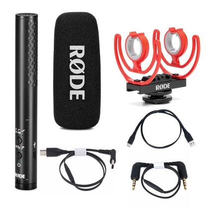 Imagem de Microfone Shotgun Rode Videomic Ntg Híbrido P2 E Cabo Usb-c Sc16