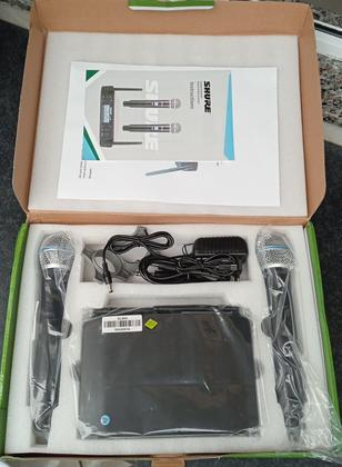 Imagem de Microfone Shure profissional GLXD4 UHF sem fio duplo cardióide cápsula Beta 58A RECARREGÁVEL