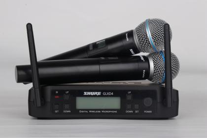 Imagem de Microfone Shure Sem Fio Duplo Glxd4 Beta 58A Metal - Profissional