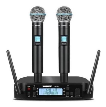 Imagem de Microfone Shure Sem Fio Duplo Glxd4 Beta 58A Novo