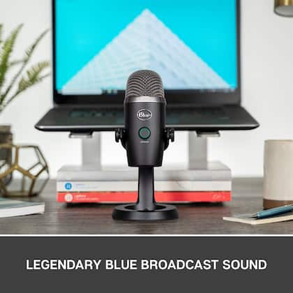 Microfone USB Logitech Blue Yeti Nano Blackout para Criadores de
