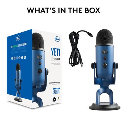 Imagem de Microfone USB Logitech Blue Yeti para Criadores - Streaming, Podcast, Jogos - 4 Padrões Polares