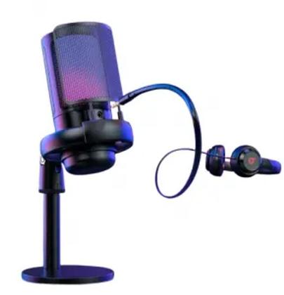Imagem de Microfone USB para Jogos Tomate MT-1070R com Iluminação RGB