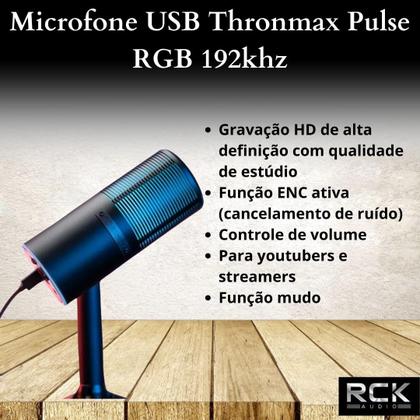 Imagem de Microfone USB Thronmax Pulse RGB 192khz