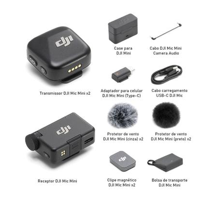 Imagem de Microfone Wireless DJI Mic Mini (2 TX + 1 RX + Charging Case)