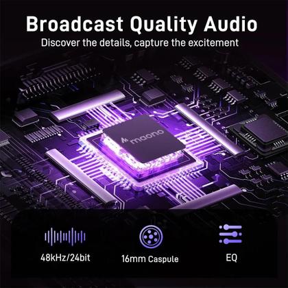 Imagem de Microfone Wireless Gamer Maono DM40 PRO S Com AI Condensador RGB Braço Articulado Preto
