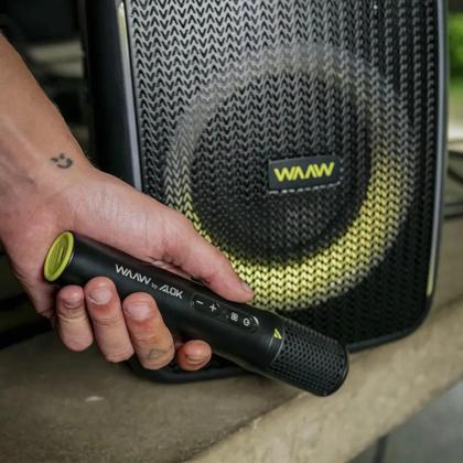 Imagem de Microfone wireless sem fio waaw vocal 100 pro recarregável preto